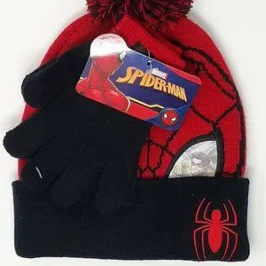 Spiderman Black Hat Scarf And Gloves Set Buy Kids Marvel Spider